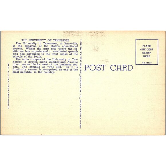 Post Card, Ayres Hall, University of Tennessee, Knoxville, TN - Picture 2 of 2